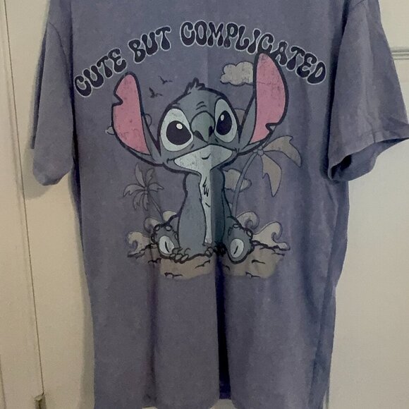 Disney Stitch "Cute But Complicated" Graphic T-Shirt | Ultra Soft Tee | Small - Picture 3 of 7